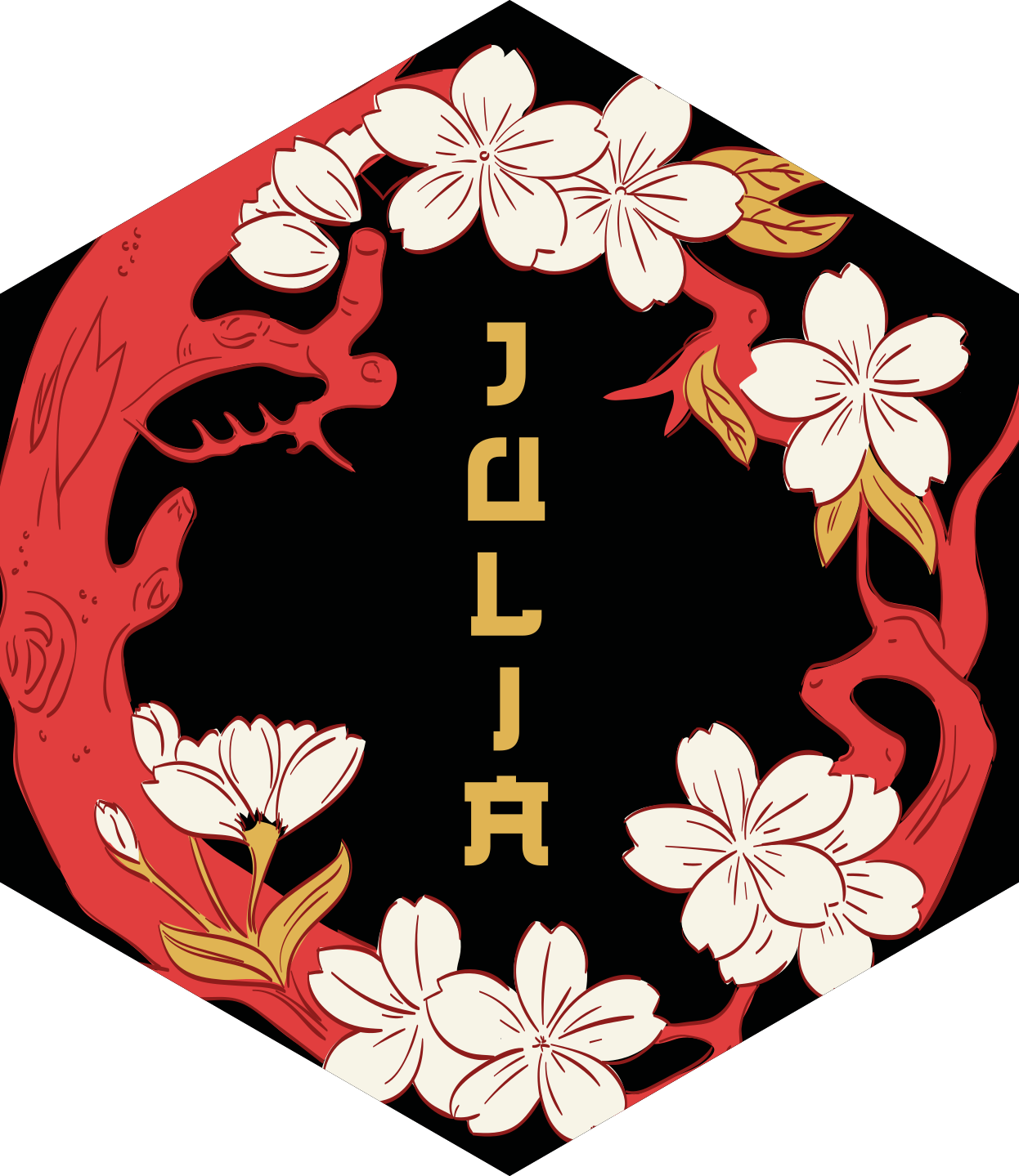 Gepersonaliseerde bloemenharmonie vinyl tapijt met naam - TenStickers