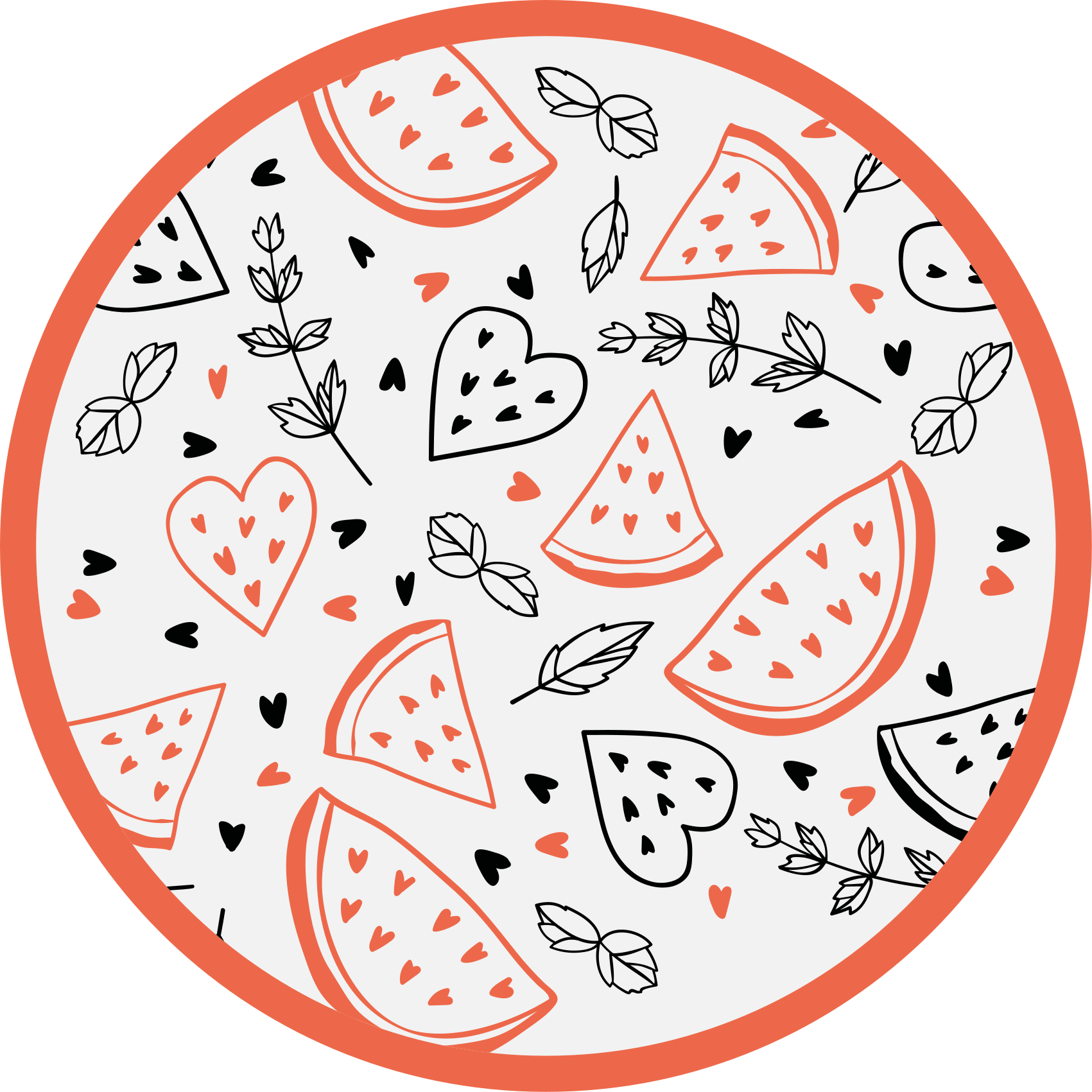 Zoete hartpatronen vinyl tapijt meer kinderen - TenStickers