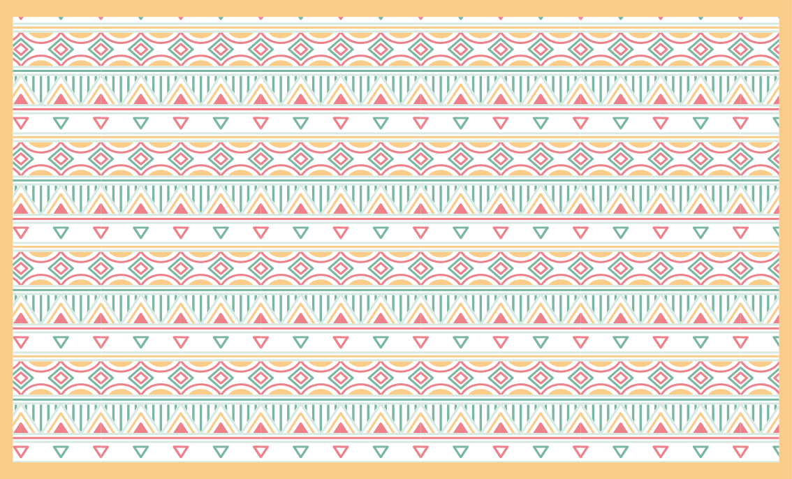 Kleurrijke patroonstrepen vinyl tapijt etnisch - TenStickers