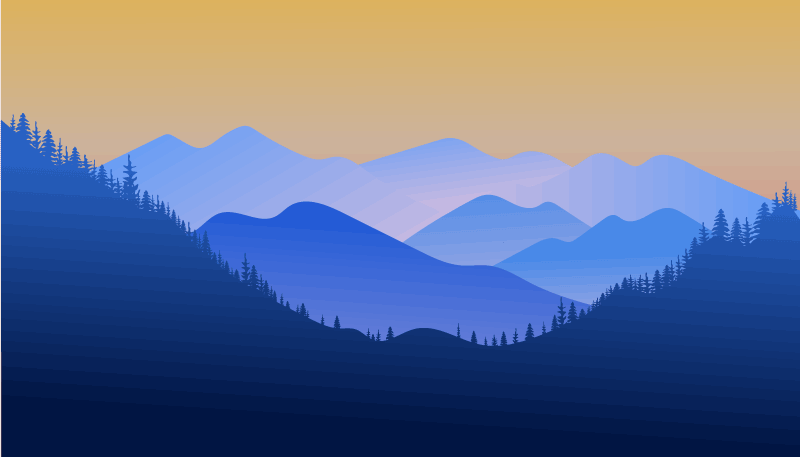 Bergachtige horizon vinyl tapijt natuur - TenStickers