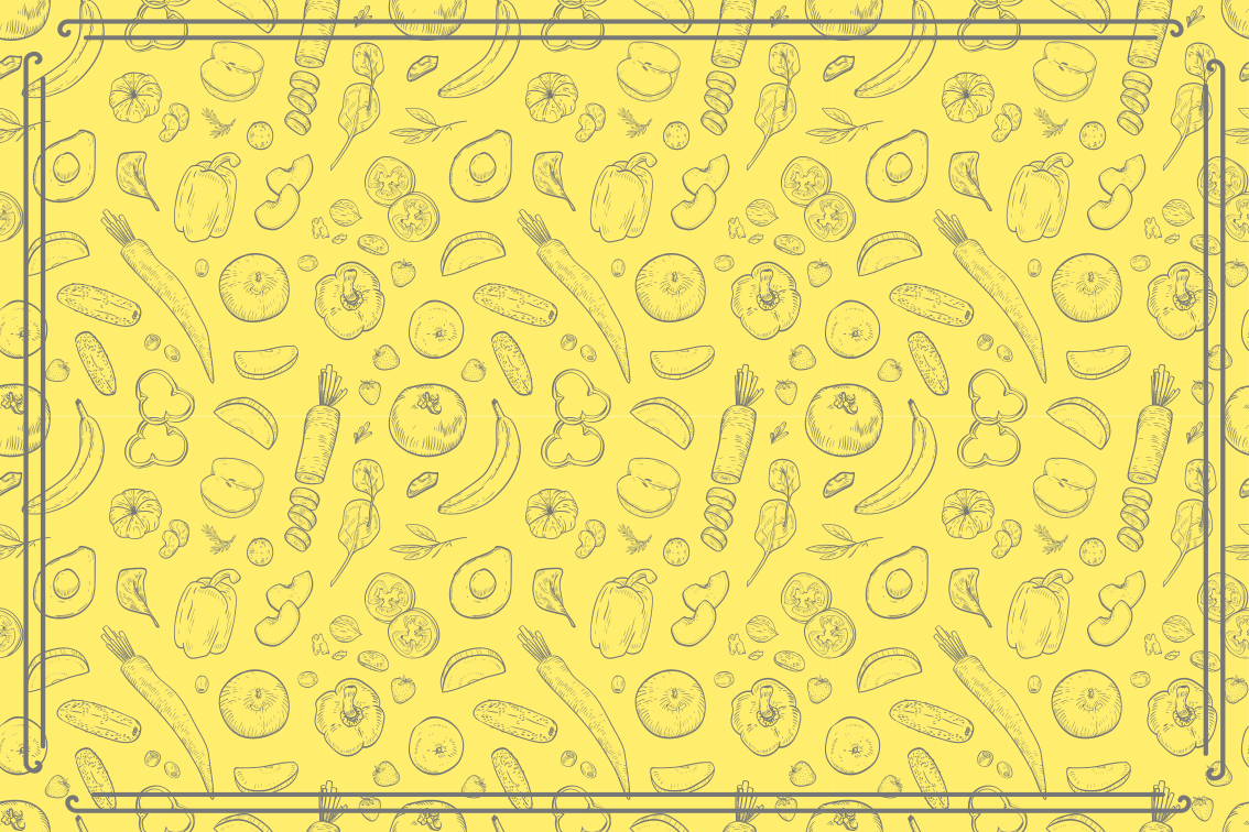 Grillig fruitpatroon vinyl tapijt keuken - TenStickers