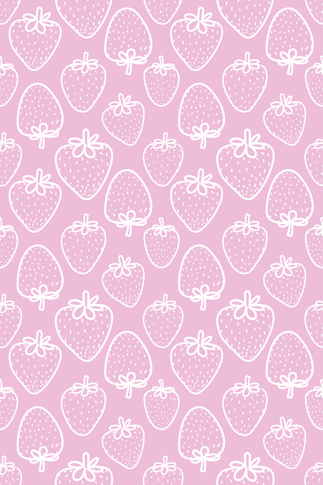 Aardbeienmotief vinyl tapijt keuken - TenStickers