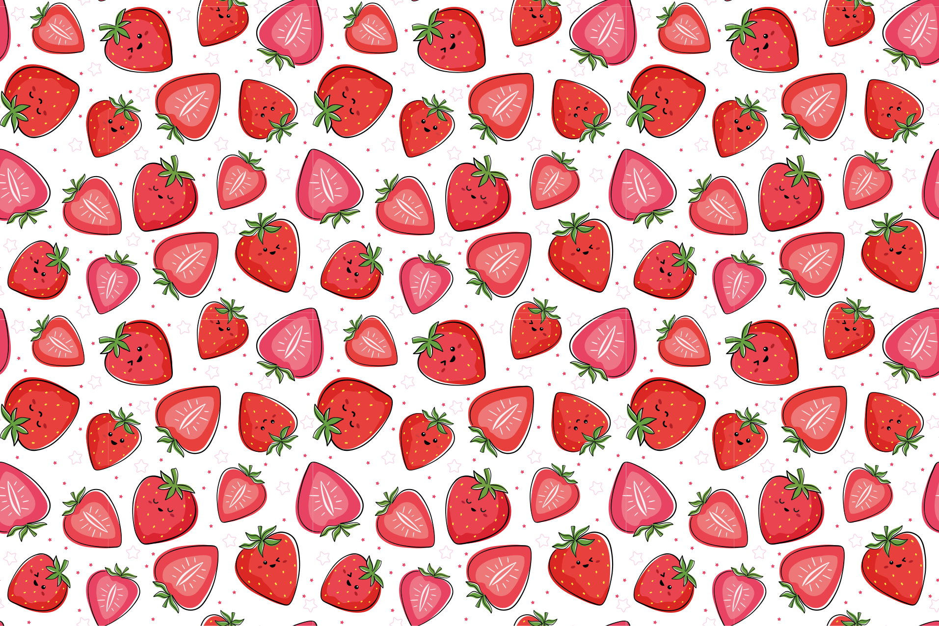 Heerlijk aardbeienmotief vinyl tapijt bloemen en planten - TenStickers