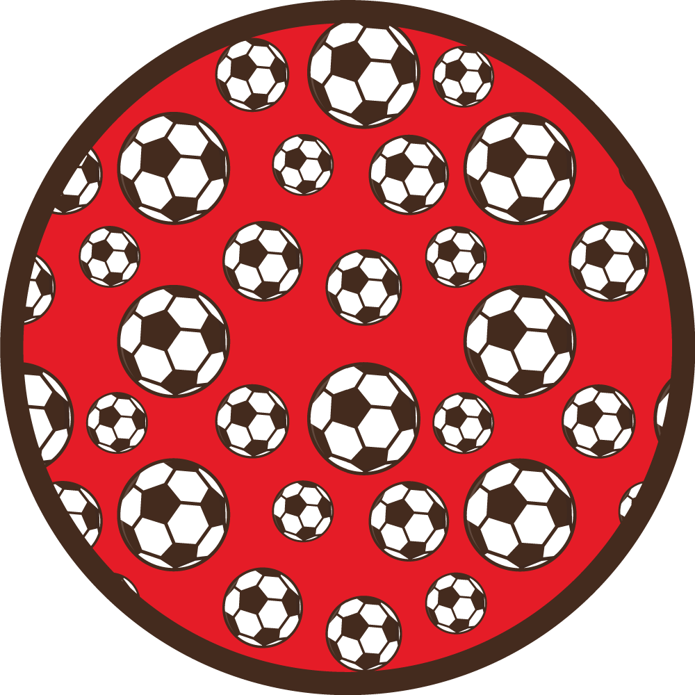 Voetbalmotief vinyl tapijt spel - TenStickers