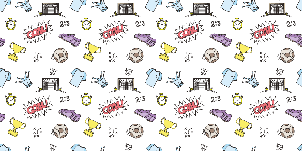 Thema sportsymbolen vinyl tapijt spel - TenStickers