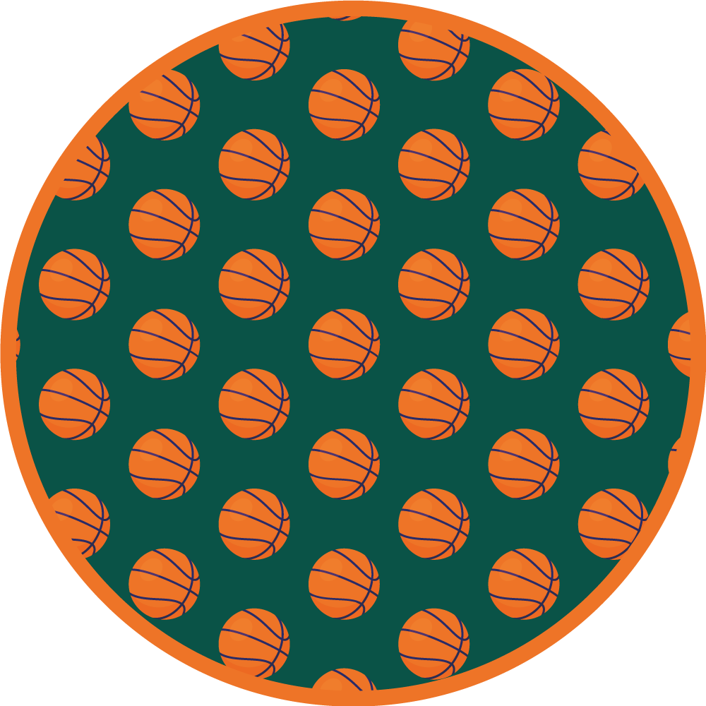 Vinyl tapijt snelwegen basketbal idee - TenStickers