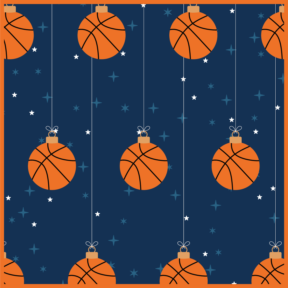 Basketbal ornament patroon vinyl tapijt meer kinderen - TenStickers