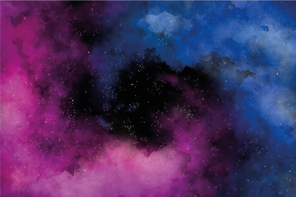 Kosmische nachthemel vinyl tapijt sterren - TenStickers