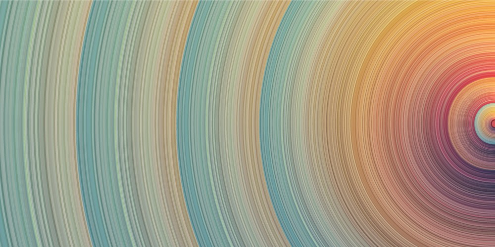 Spiraalvormige kleurgolven vinyl tapijt minimalistisch - TenStickers