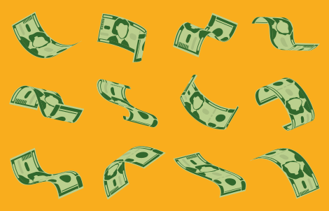 Geldstroompatroon vinyl tapijt modern - TenStickers