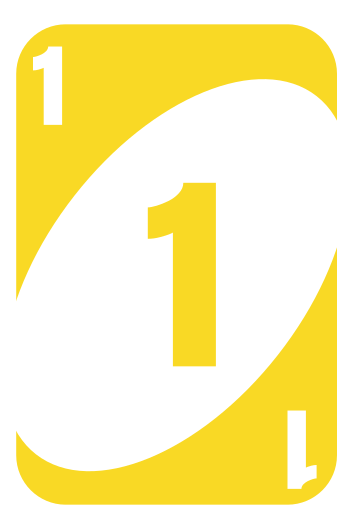 Geel nummer één vinyl tapijt spel - TenStickers