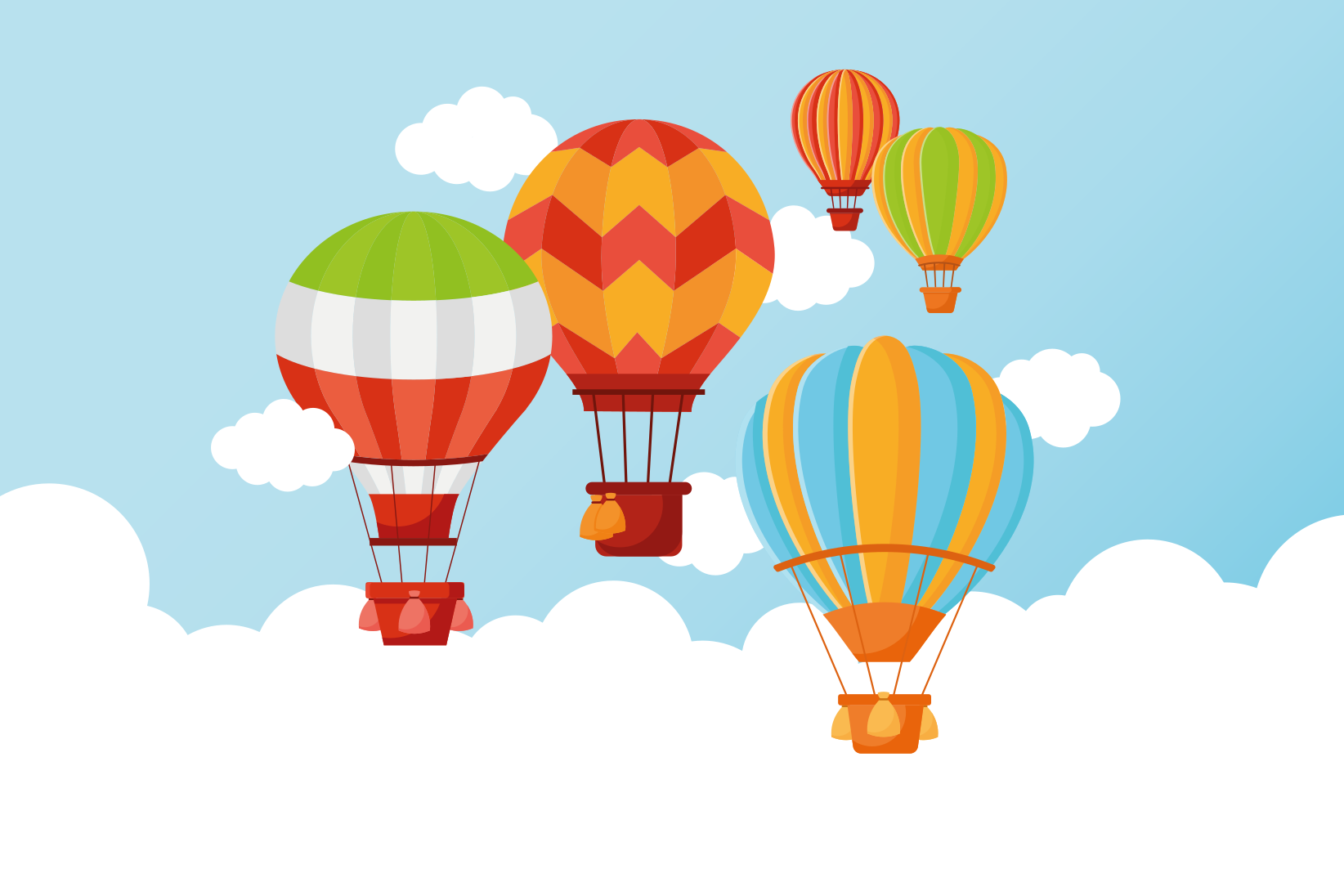 Kleurrijke hete lucht vinyl tapijt meer kinderen - TenStickers