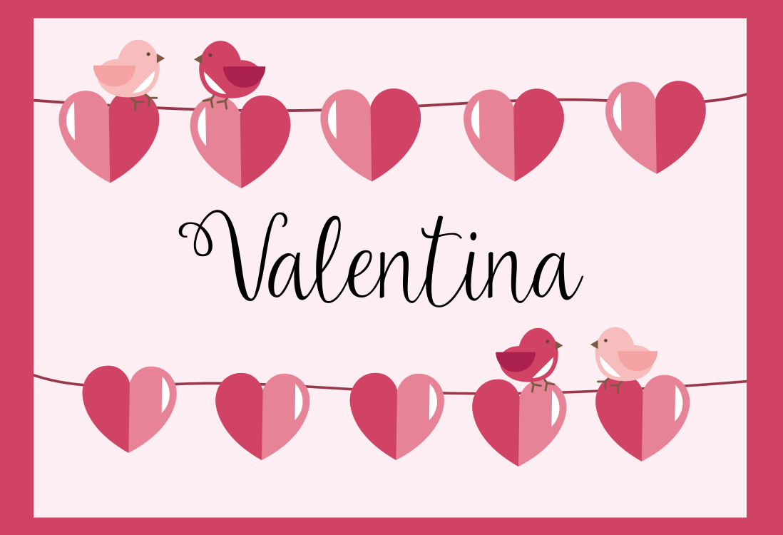 Hartontwerp vinyl tapijt met naam - TenStickers