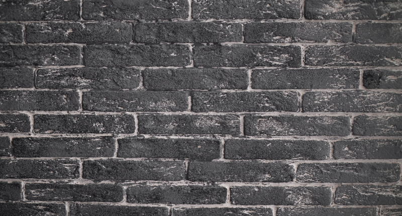 Chique zwarte baksteen vinyl tapijt stenenstructuur - TenStickers