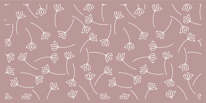 Zacht bloemenpatroon vinyl tapijt natuur - TenStickers