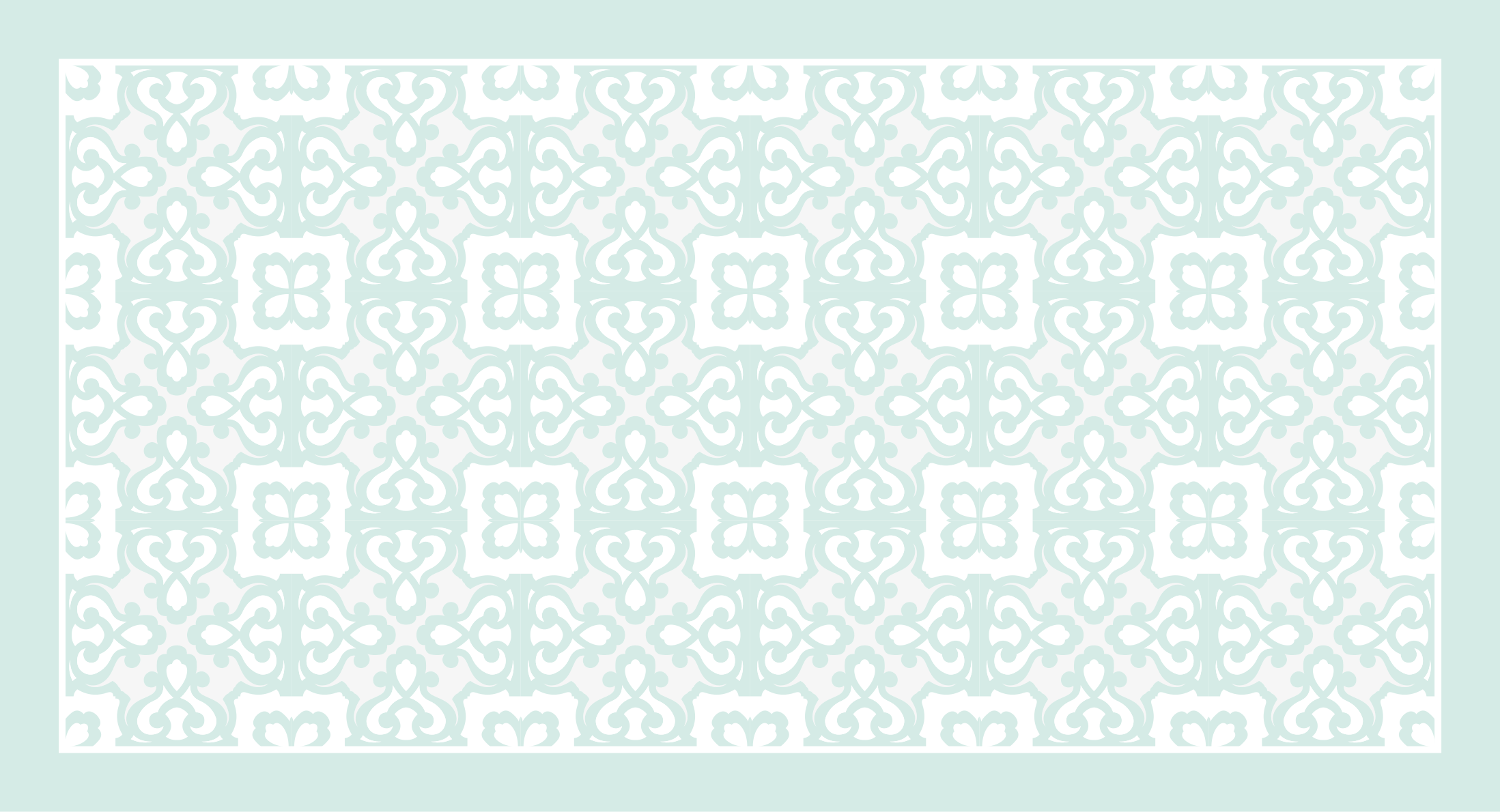 Elegante turquoise vinyl tapijt tegels - TenStickers