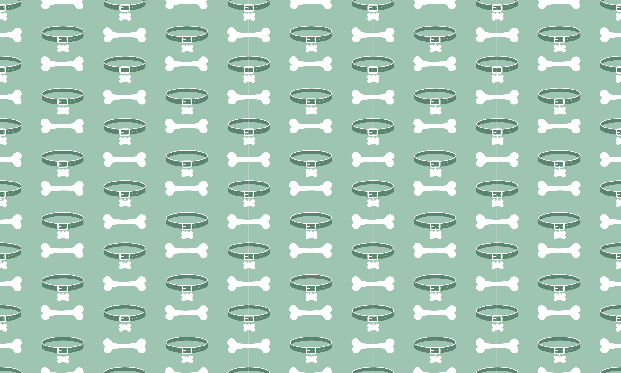 Hondenbottenpatroon dieren vinyl tapijt - TenStickers