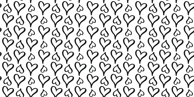 Vinyl tapijt textuur zwart hart patroon - TenStickers