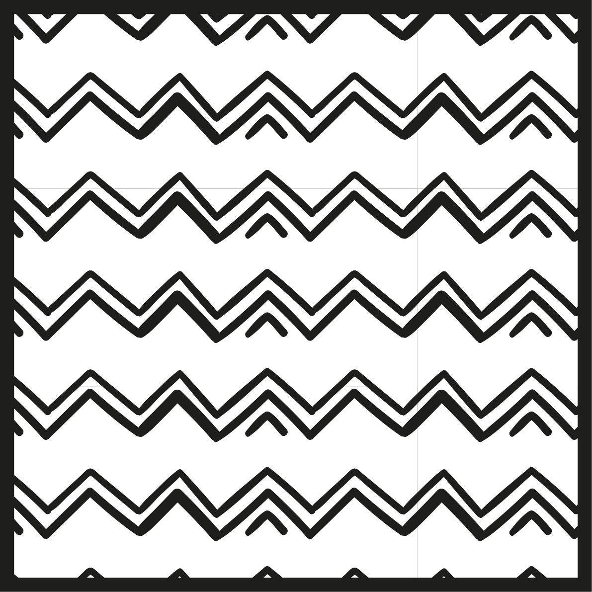 Vinyl tapijt minimalistisch zigzag stijl - TenStickers
