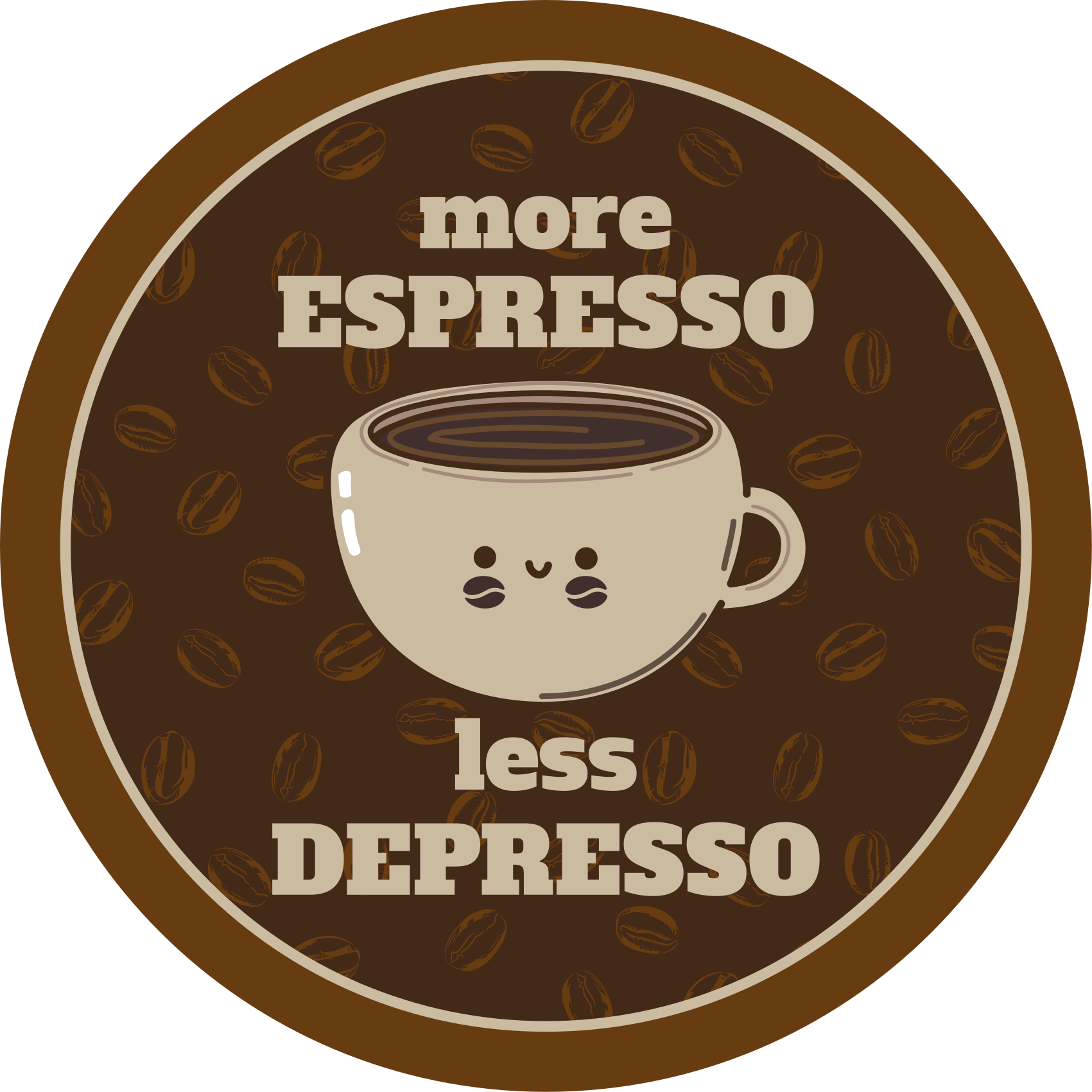 Meer espresso minder vinyl tapijt zinnen en teksten - TenStickers