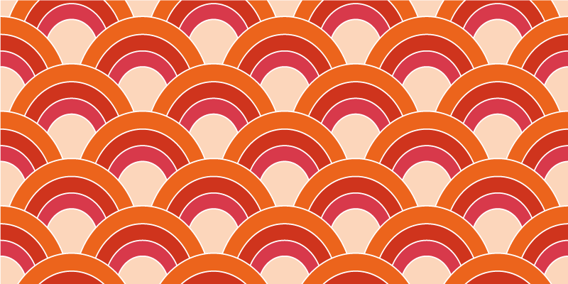 Kleurrijke boogpatronen vinyl tapijt geometrisch - TenStickers