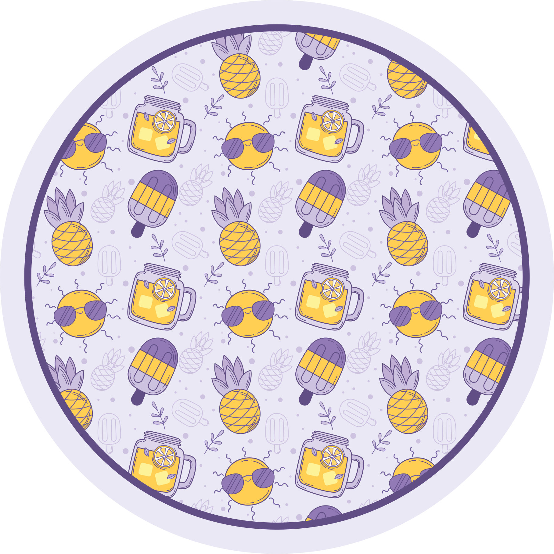 Tropisch zomerplezier vinyl tapijt meer kinderen - TenStickers