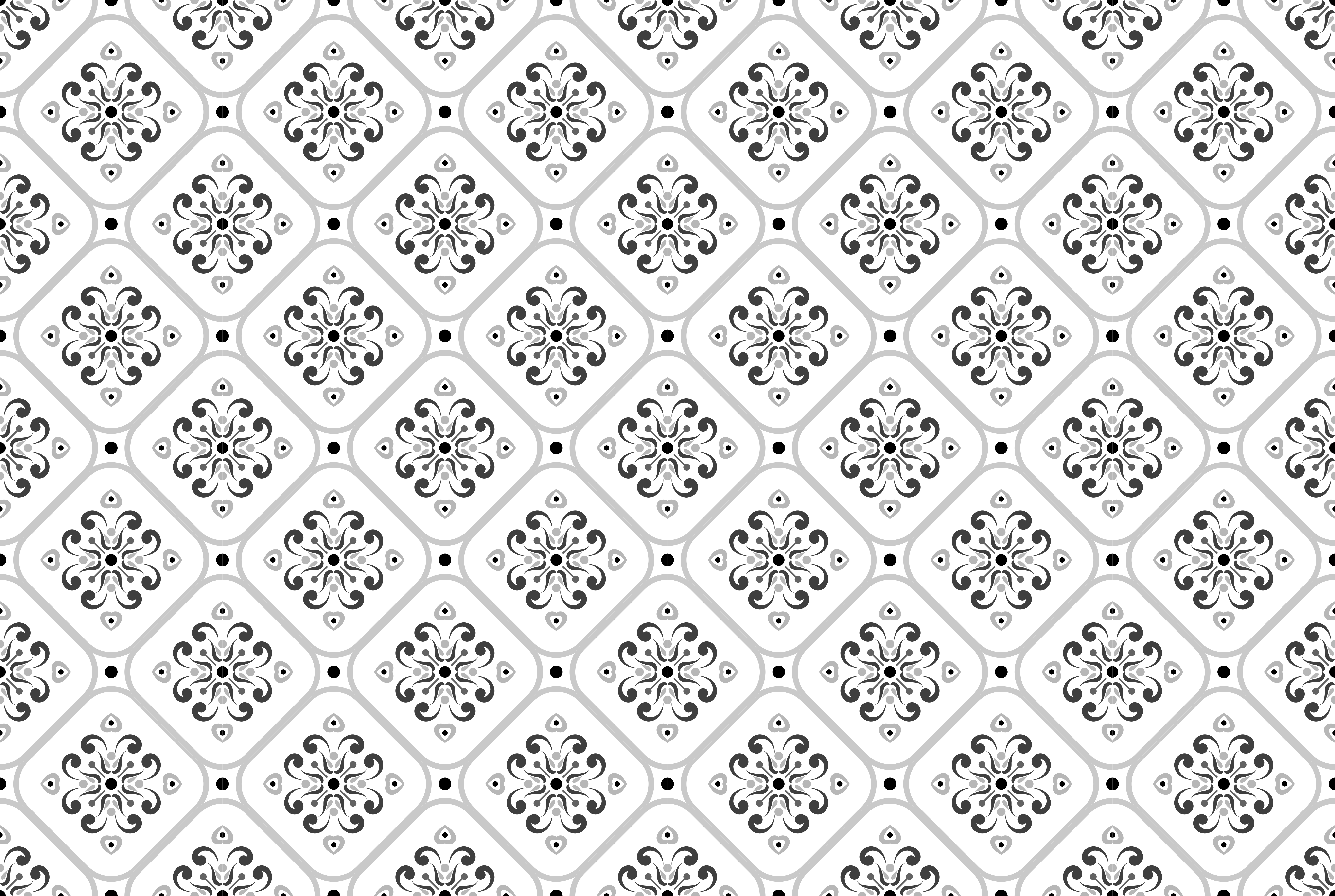 Elegant zwart-wit vinyl tapijt tegels - TenStickers