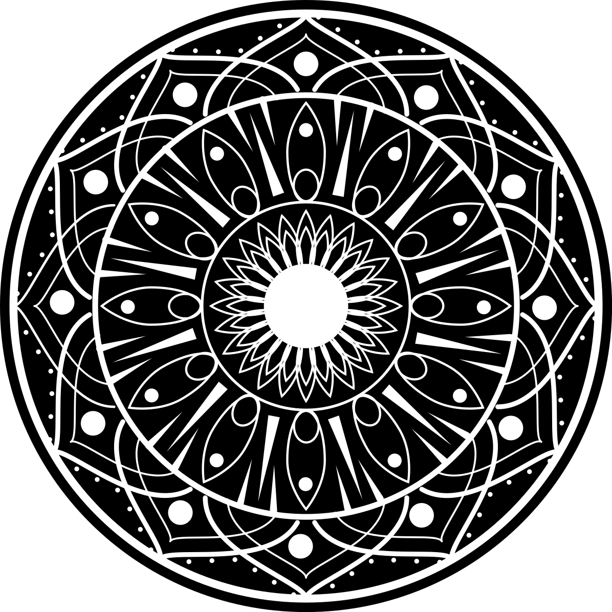 Vinyl tapijt mandala gedetailleerd motief - TenStickers