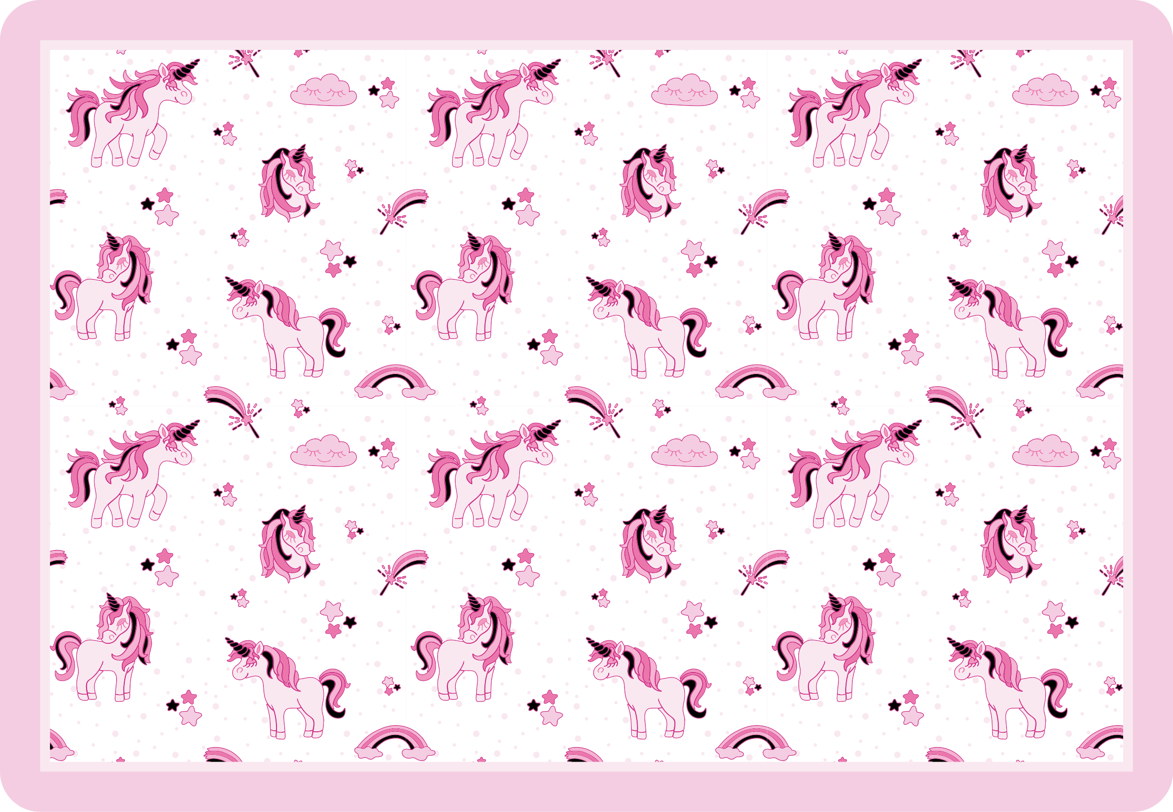 Eenhoorn fantasierijk vinyl tapijt kind - TenStickers