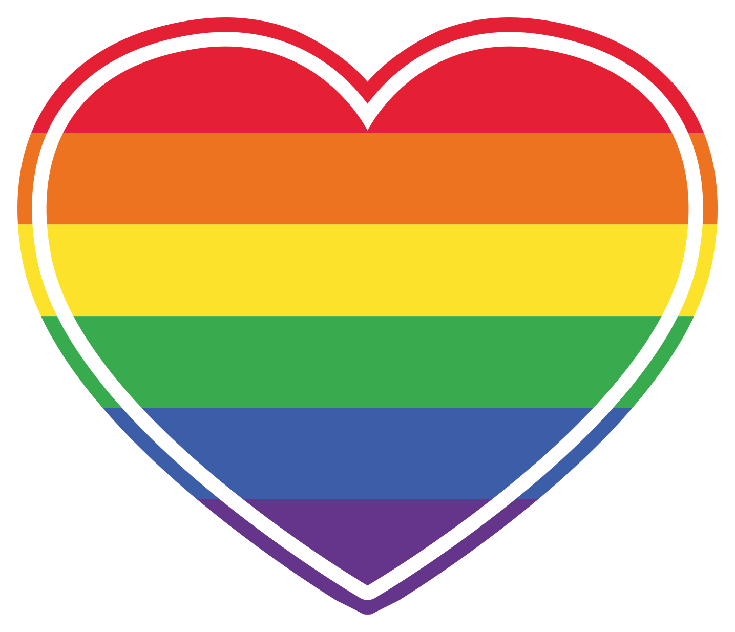 Hart regenboogpatroon vinyl tapijt textuur - TenStickers