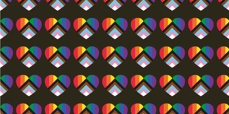 Kleurrijke hartpatronen vinyl tapijt tiener - TenStickers