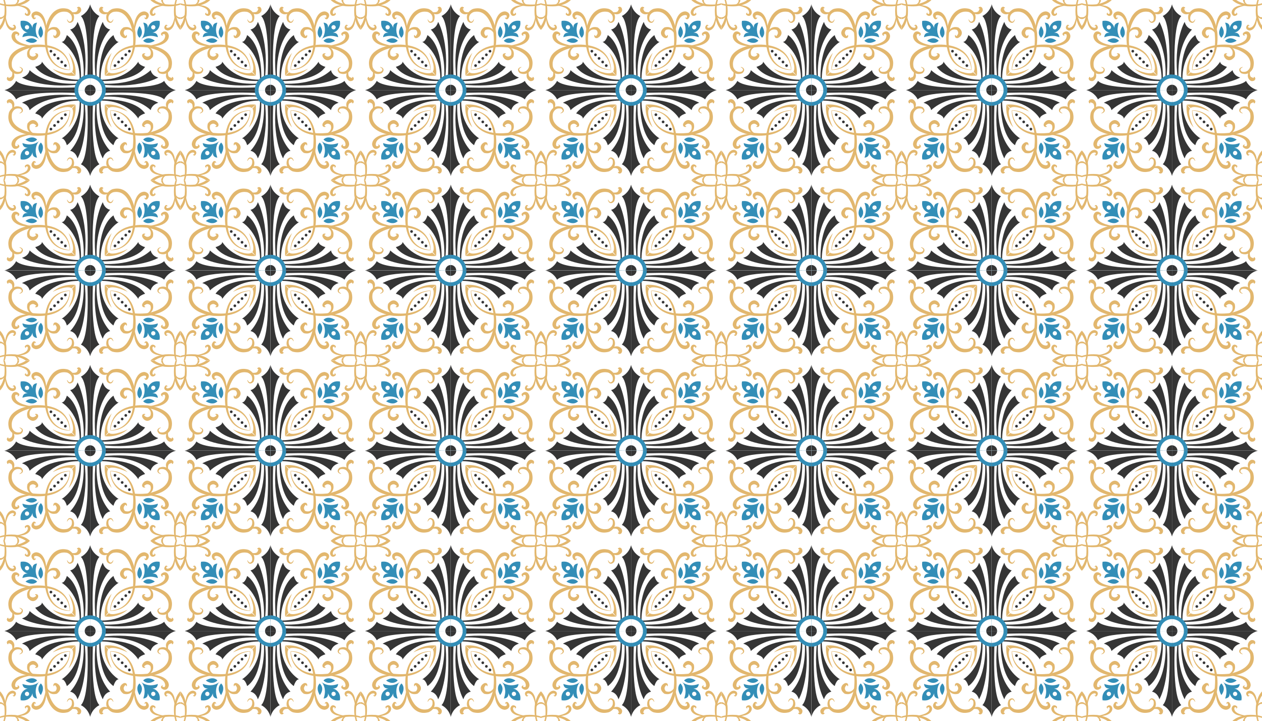 Elegante mozaïekstijl vinyl tapijt mozaïek - TenStickers