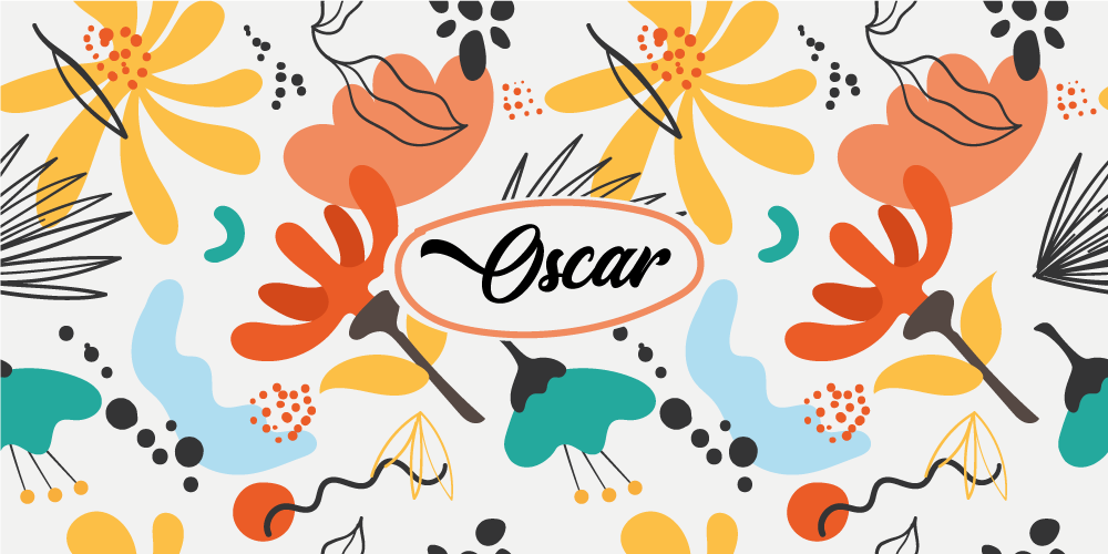 Op maat gemaakte abstracte bloemen vinyl tapijt slaapkamer - TenStickers