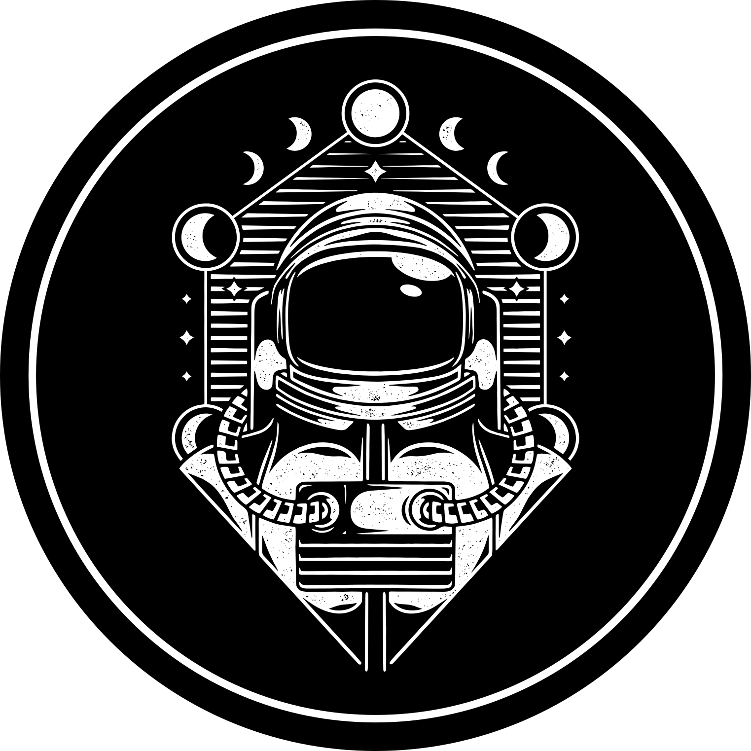 Astronaut grafisch vinyl tapijt tiener - TenStickers