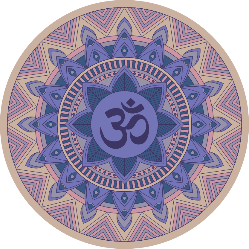 Meditatief lotuspatroon vinyl tapijt mandala - TenStickers