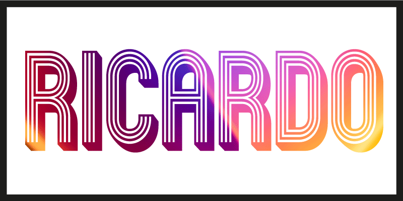 Aangepaste naam neon vinyl tapijt tiener - TenStickers