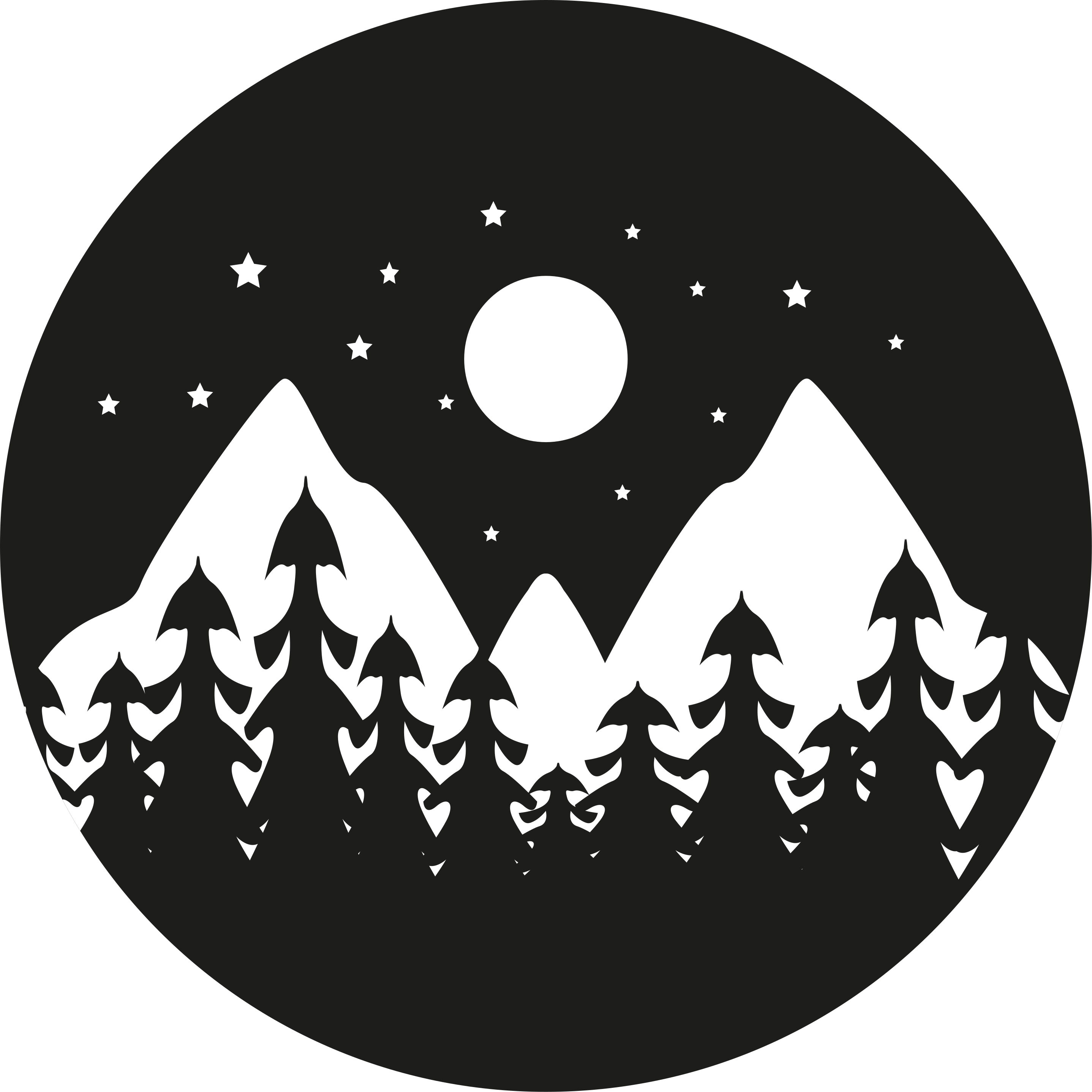 Berg silhouet scène vinyl tapijt natuur - TenStickers