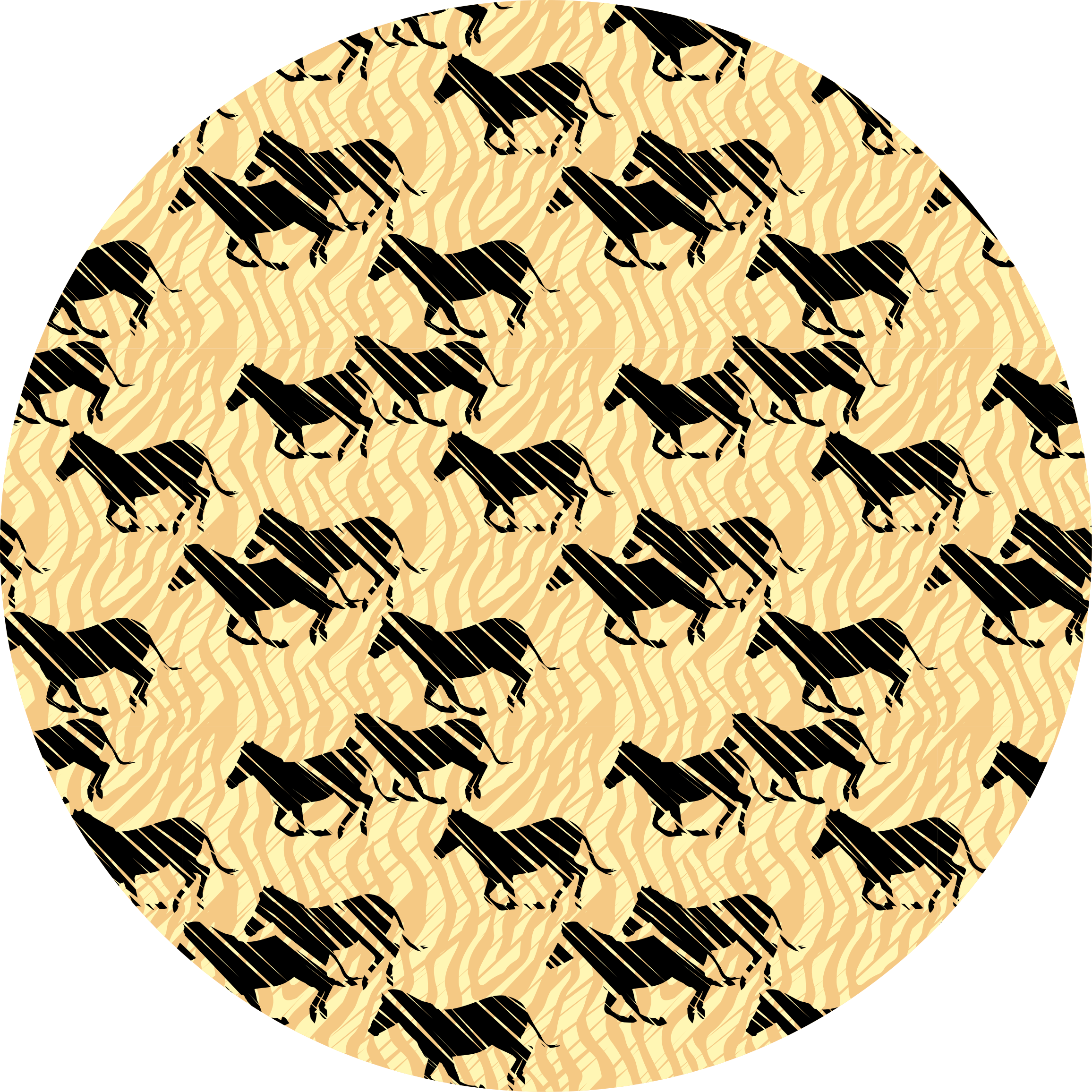 Stijlvol paardenpatroon vinyl vloerkleed dierenprint - TenStickers