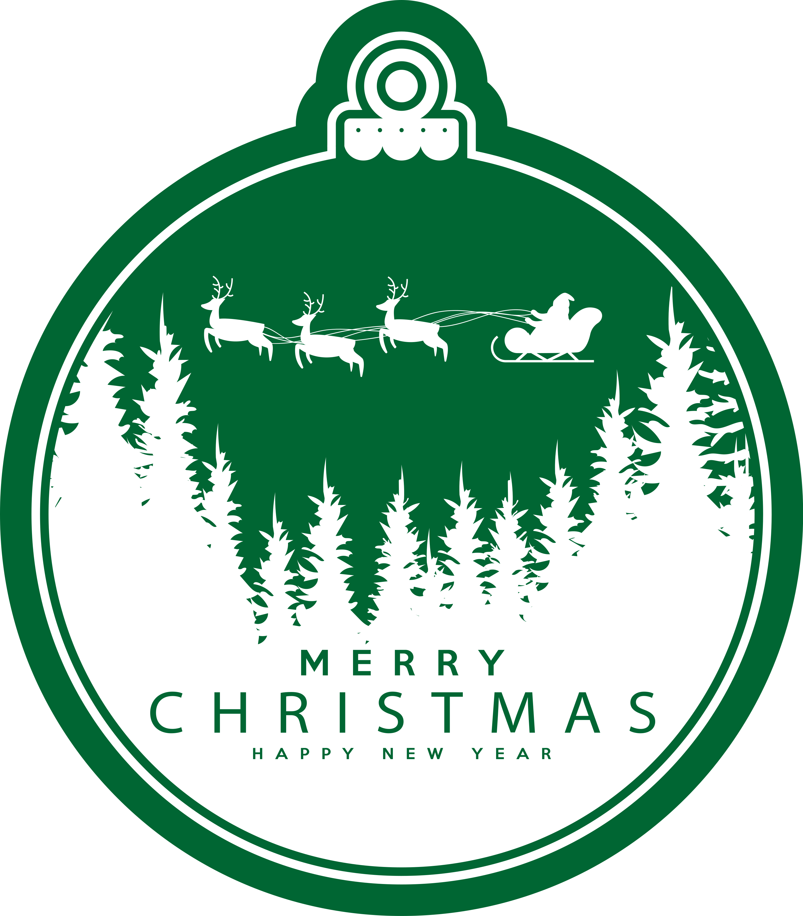 Sledetocht vinyl tapijt kerstmis - TenStickers