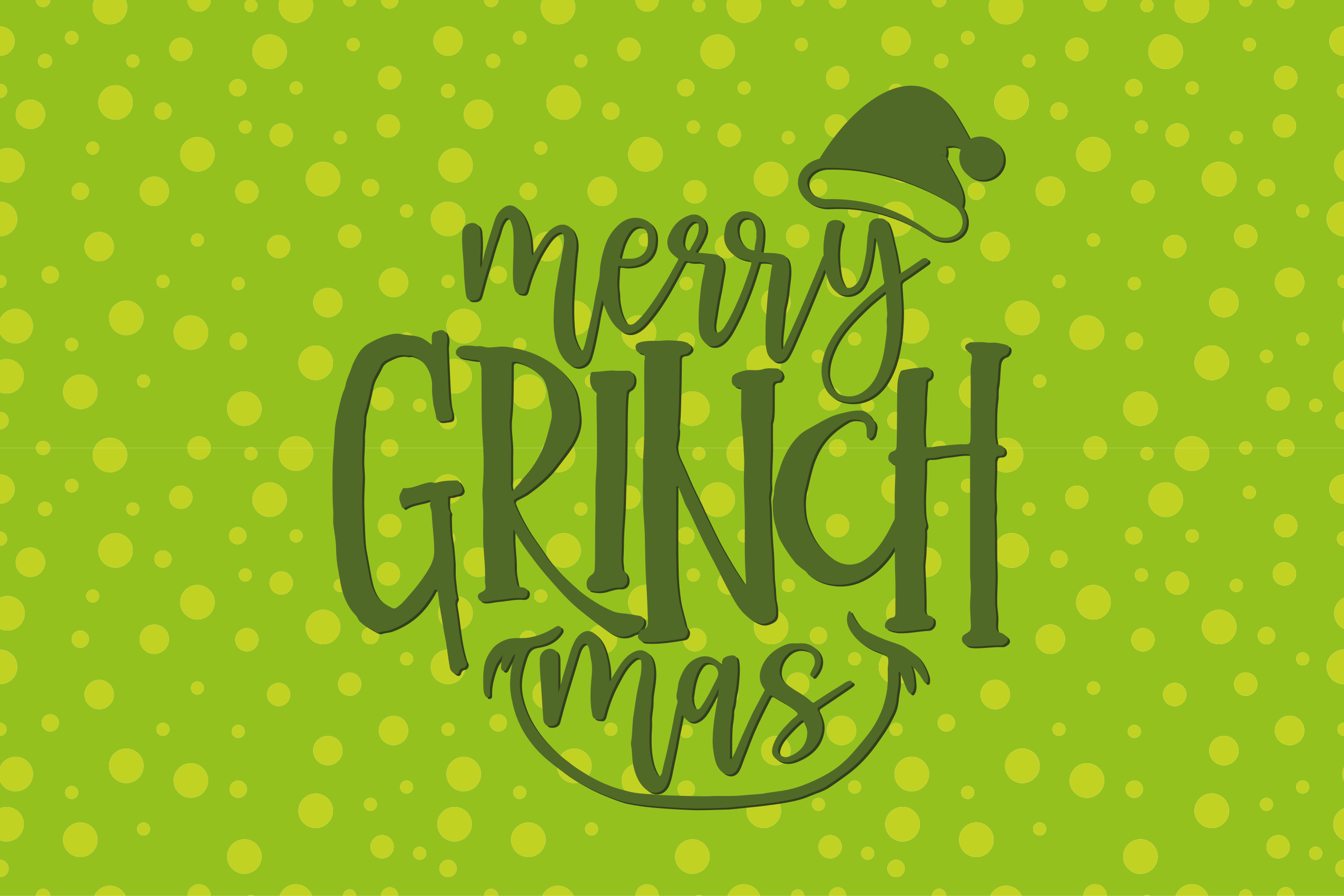 Grinchmas juichen vinyl tapijt kerstmis - TenStickers