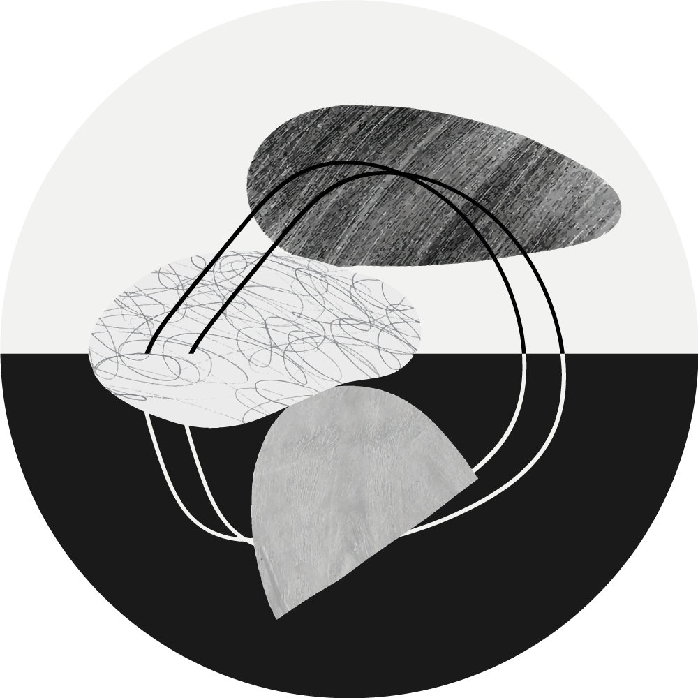 Abstract vormkunstwerk vinyl tapijt minimalistisch - TenStickers