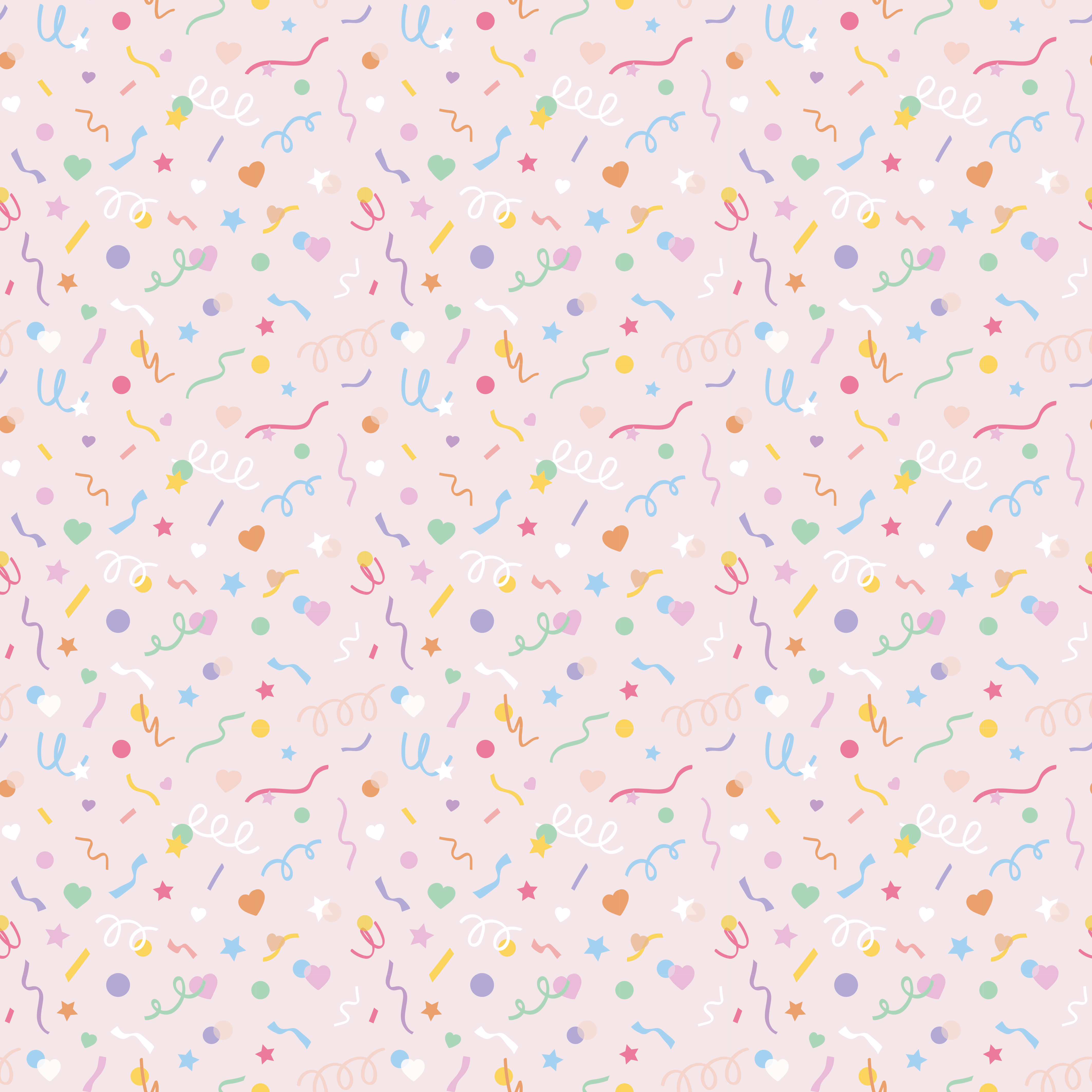 Kleurrijke feestconfetti vinyl tapijt baby - TenStickers