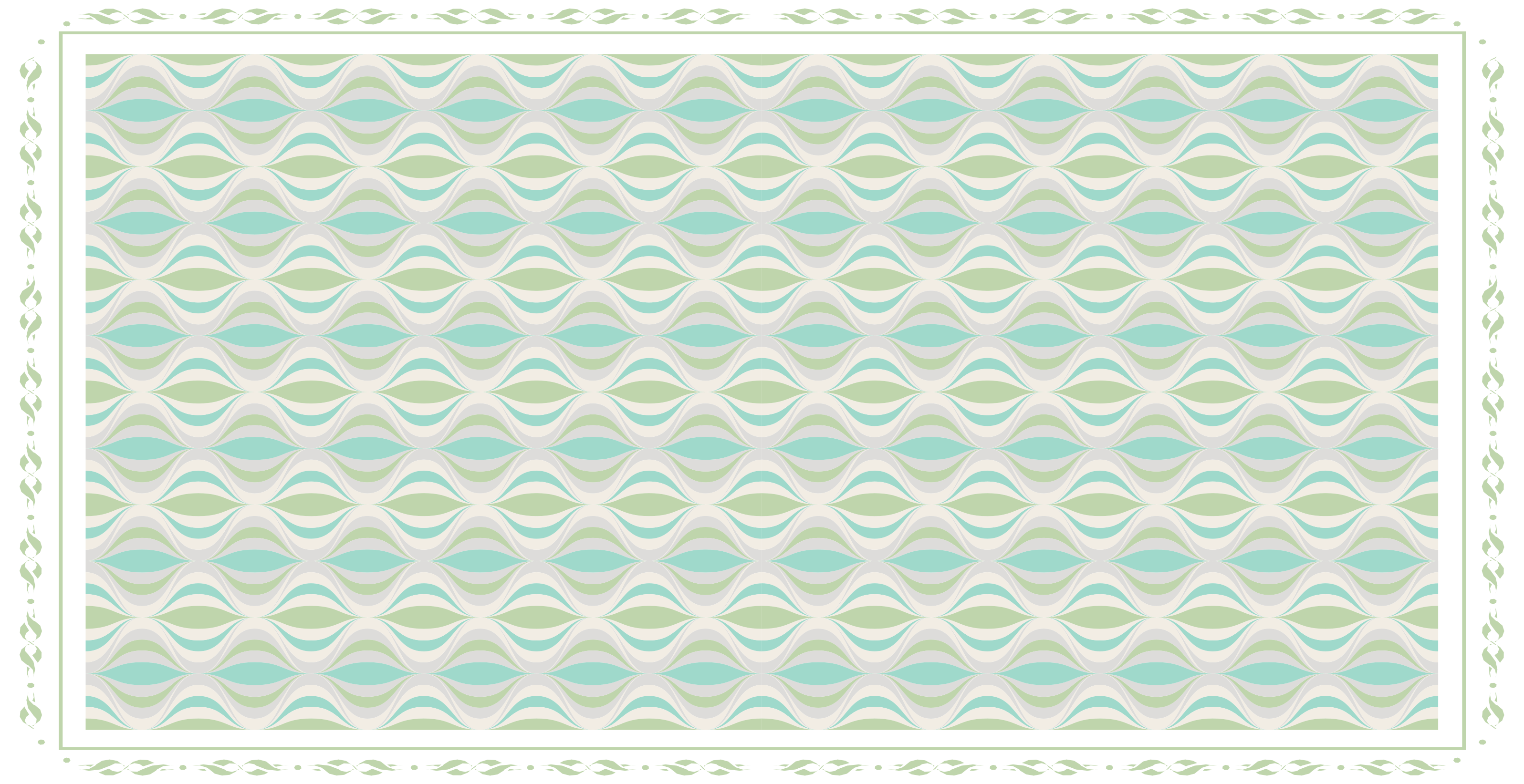 Bochtig motief vinyl tapijt tegels - TenStickers