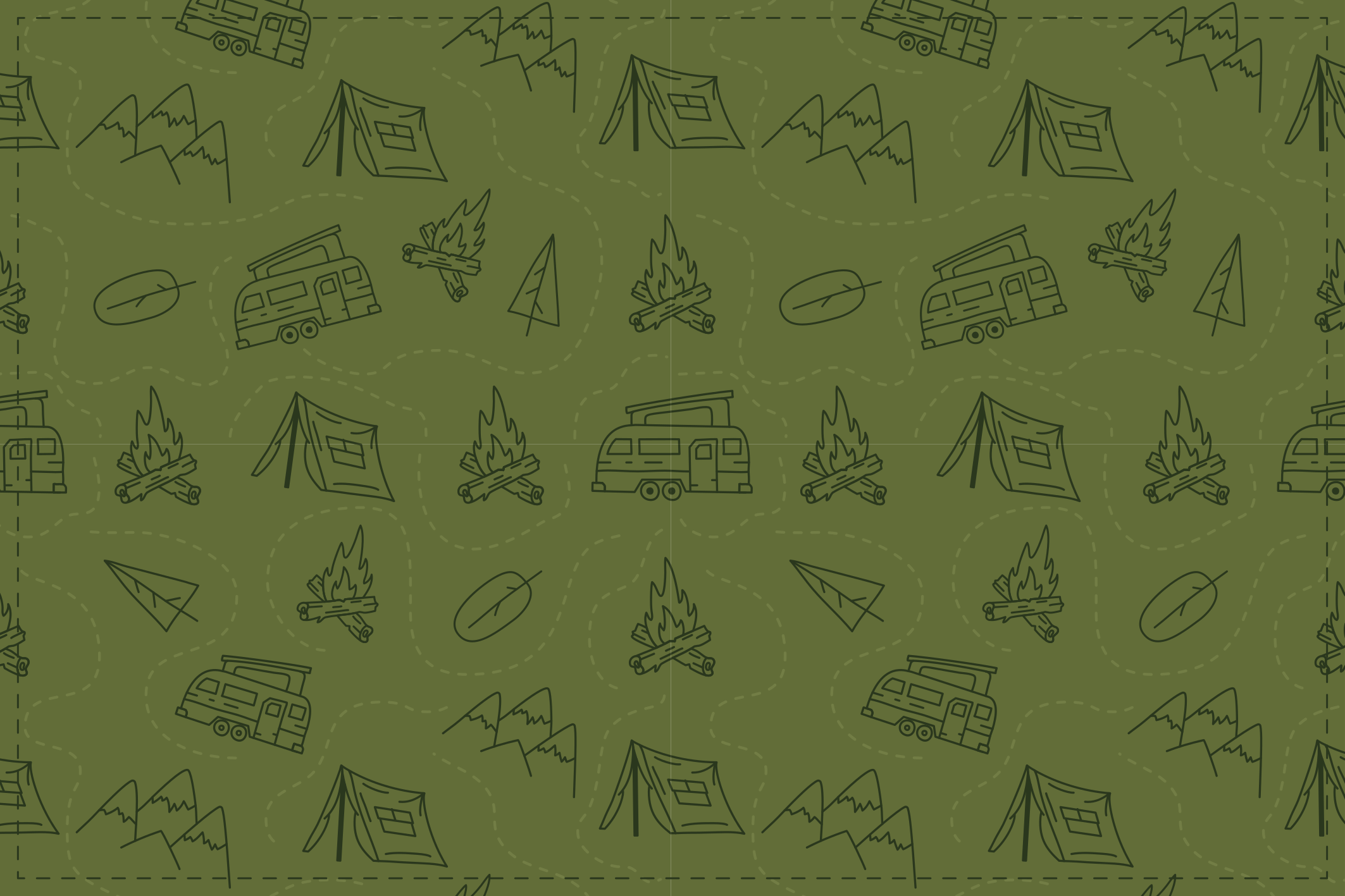 Kampeeravontuur thema vinyl tapijt natuur - TenStickers