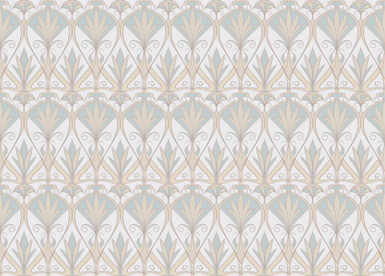 Elegante bloemeninspiratie vinyl tapijt minimalistisch - TenStickers