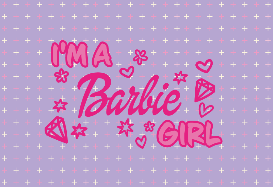 Ik ben een barbie vinyl tapijt kind - TenStickers