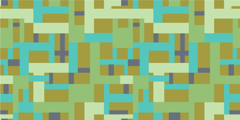 Groene kleursegmenten vinyl tapijt geometrisch - TenStickers