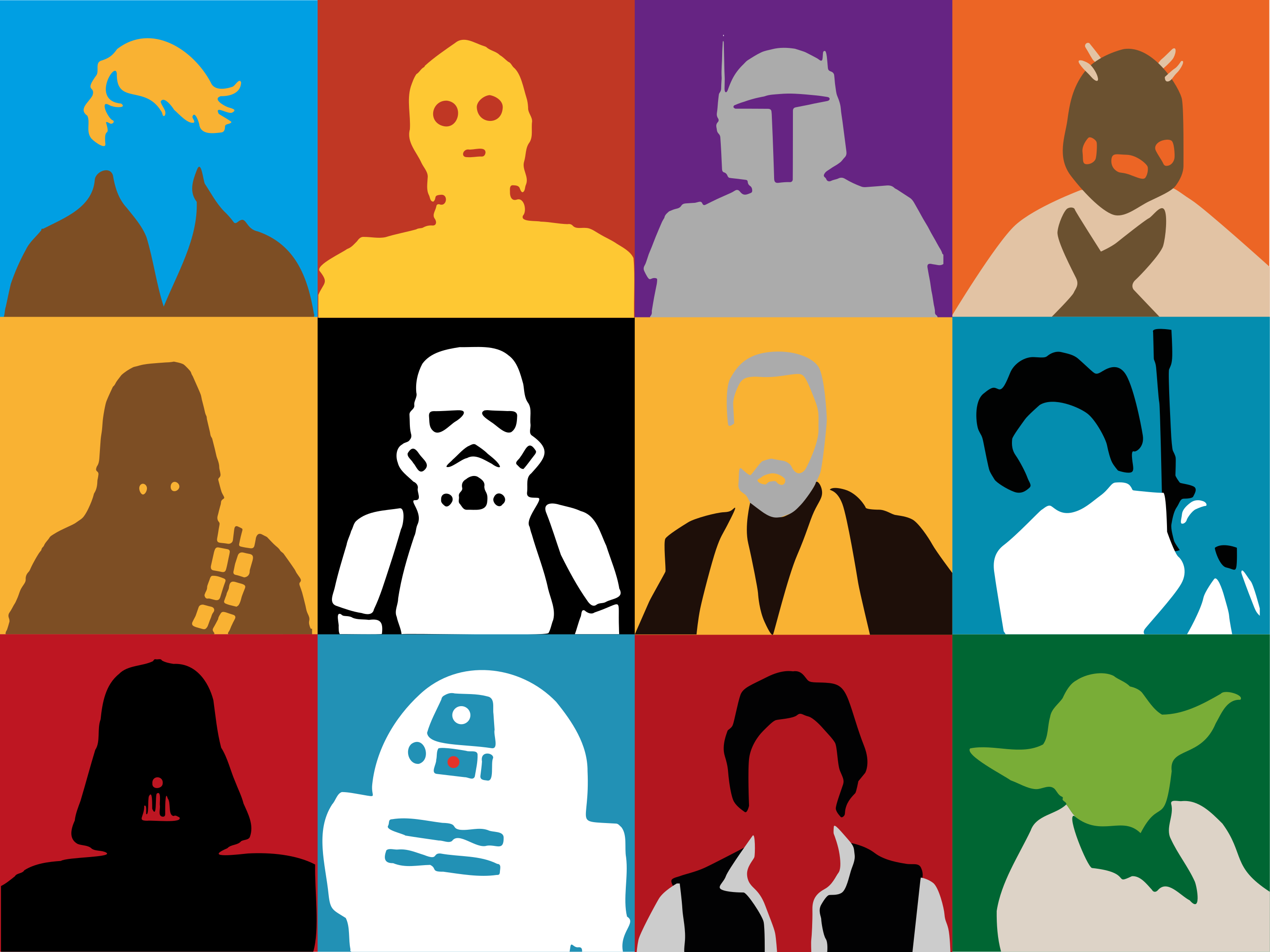 Iconische karaktersilhouetten vinyl tapijt meer kinderen - TenStickers