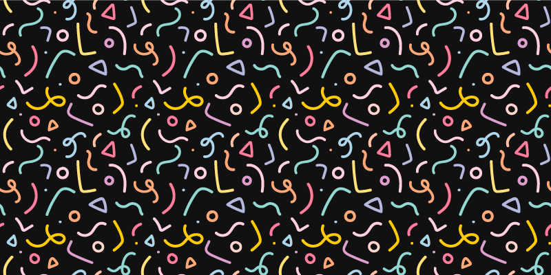 Kleurrijke abstracte wervelingen vinyl tapijt geometrisch - TenStickers