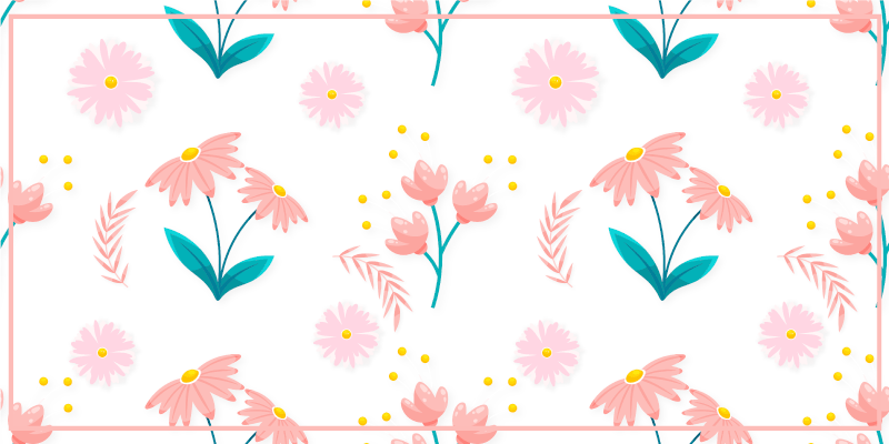 Bloemige lentebloei vinyl tapijt bloemen en planten - TenStickers